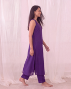 Meher Muse Violet Sleeveless Co-ord Set