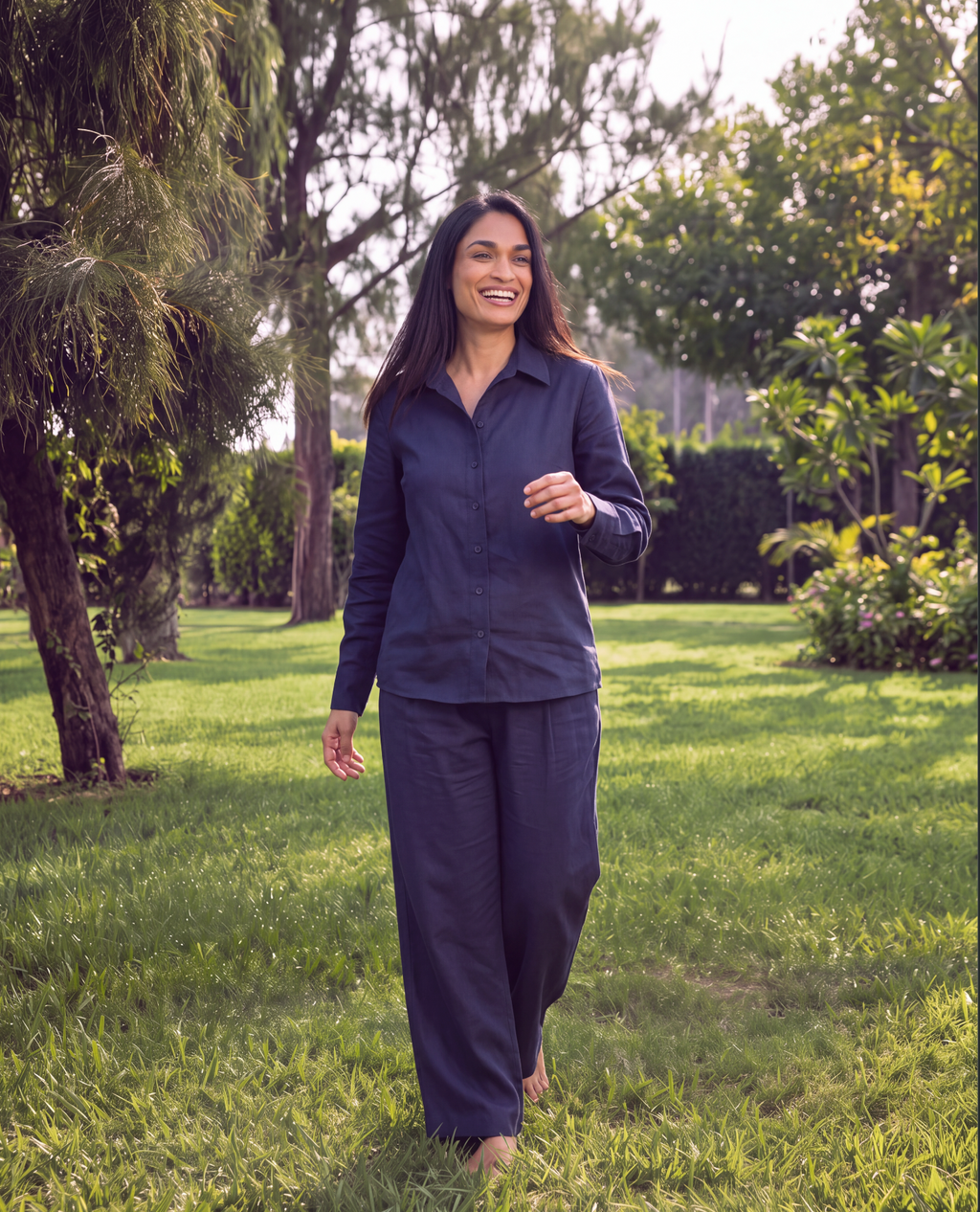 Malaika Muse Noir Cotton-Linen Co-ord Set