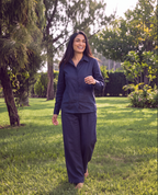 Malaika Muse Noir Cotton-Linen Co-ord Set