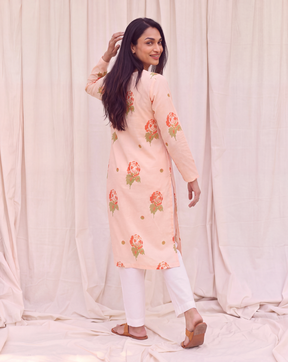 Anaya Cotton Kurta Set – Blush