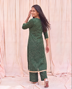 Panna Bandhani Set