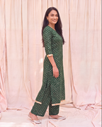 Panna Bandhani Set
