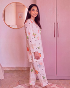 Pariniti Muse Serene Polka Cotton Kurta Set