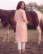 Alia Bhatt Muse Peach Cotton-Linen Co-ord Set