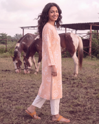 Alia Bhatt Muse Peach Cotton-Linen Co-ord Set