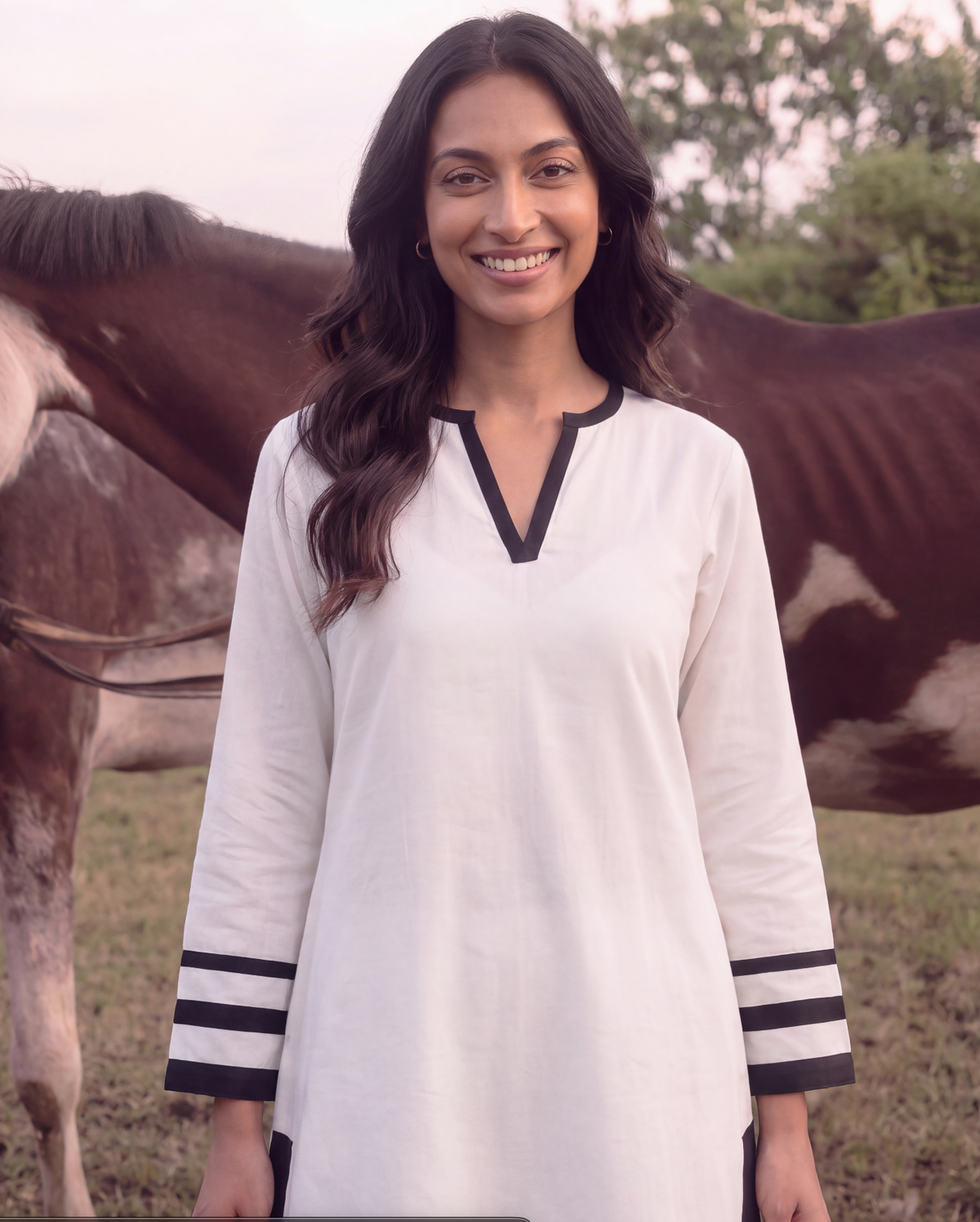 Neha Dhupia Muse Monochrome Co-linen Coord Set