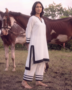 Neha Dhupia Muse Monochrome Co-linen Coord Set
