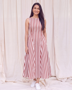 Mrunal Thakur Muse Riviera Striped Maxi Dress