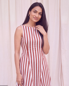 Mrunal Thakur Muse Riviera Striped Maxi Dress