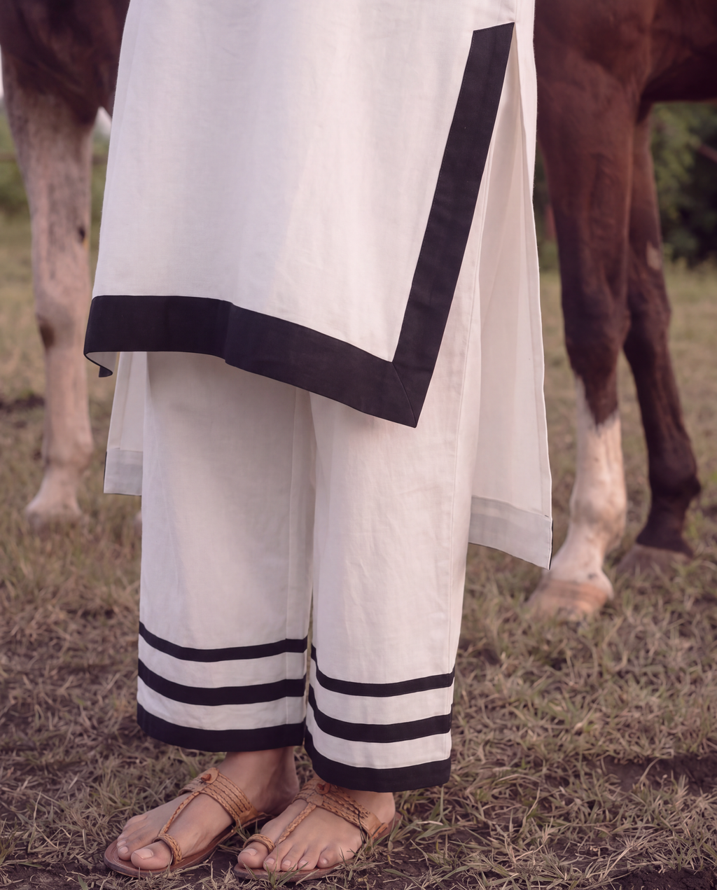 Neha Dhupia Muse Monochrome Co-linen Coord Set