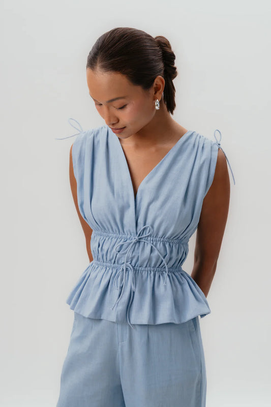 Drawstring Glacier Top